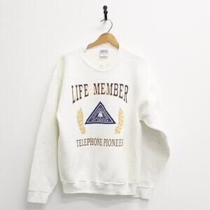 Vintage Telephone Pioneers of America Life Member Sweatshirt Large
